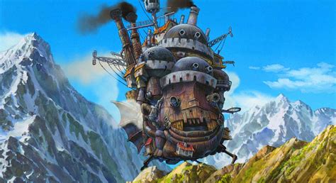 animated 2004 movie with flying metal house|Howl's Moving Castle (2004) .